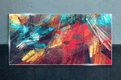 Tableau verre imprimé Une explosion dynamique de couleurs