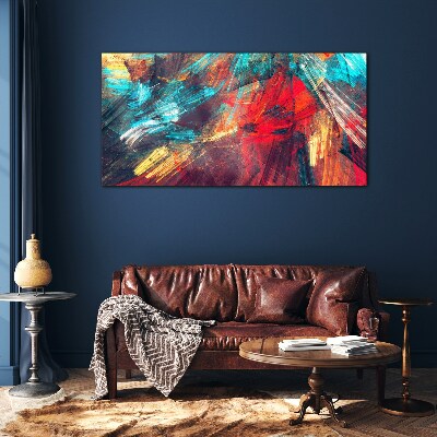 Tableau verre imprimé Une explosion dynamique de couleurs