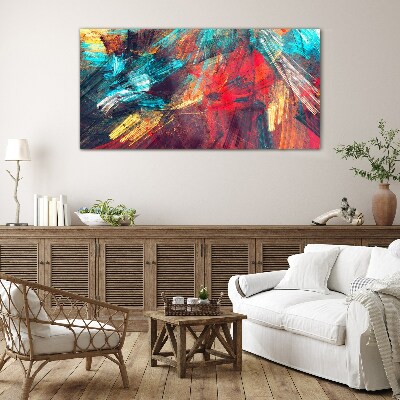 Tableau verre imprimé Une explosion dynamique de couleurs