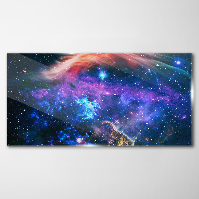 Tableau imprimé sur verre Symphonie cosmique des couleurs