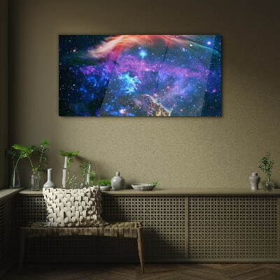 Tableau imprimé sur verre Symphonie cosmique des couleurs