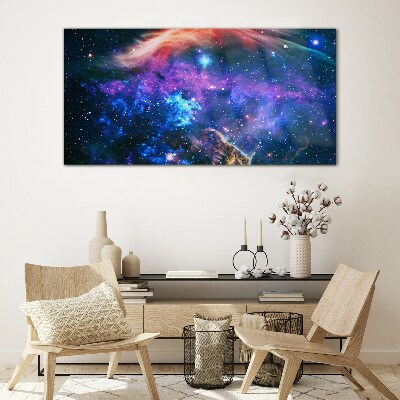 Tableau imprimé sur verre Symphonie cosmique des couleurs