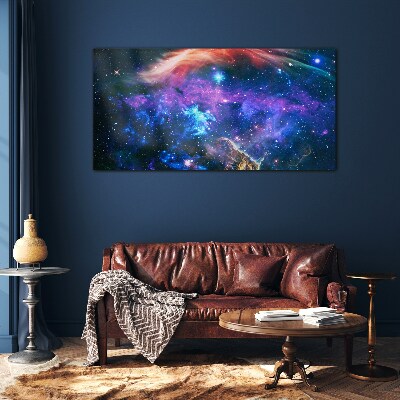 Tableau imprimé sur verre Symphonie cosmique des couleurs