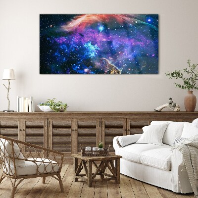 Tableau imprimé sur verre Symphonie cosmique des couleurs