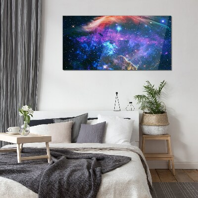 Tableau imprimé sur verre Symphonie cosmique des couleurs