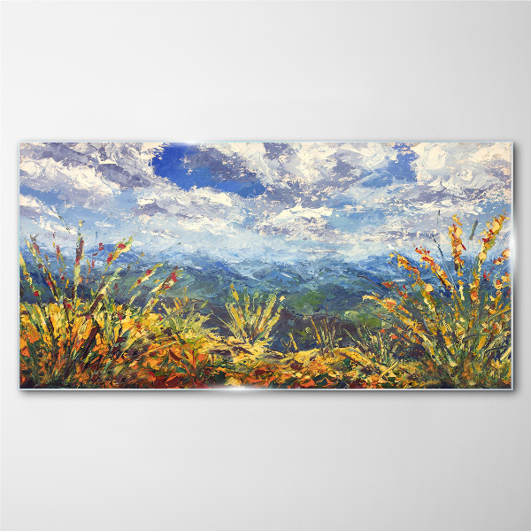 Tableau sur verre Paysages de montagne en été