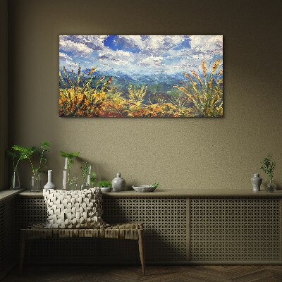 Tableau sur verre Paysages de montagne en été