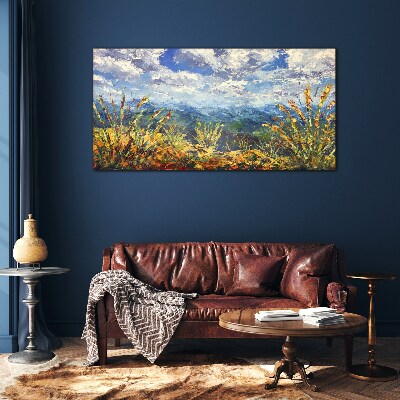 Tableau sur verre Paysages de montagne en été