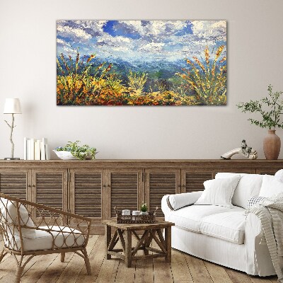 Tableau sur verre Paysages de montagne en été