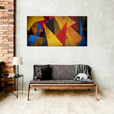 Tableau verre imprimé Géométrie des couleurs en mouvement