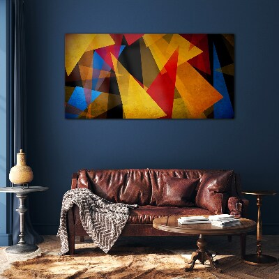 Tableau verre imprimé Géométrie des couleurs en mouvement