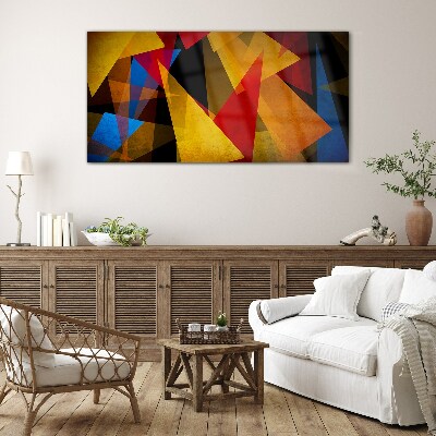 Tableau verre imprimé Géométrie des couleurs en mouvement