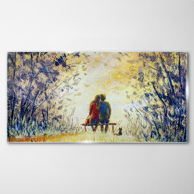 Tableau photo sur verre L'amour dans le vent