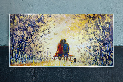 Tableau photo sur verre L'amour dans le vent