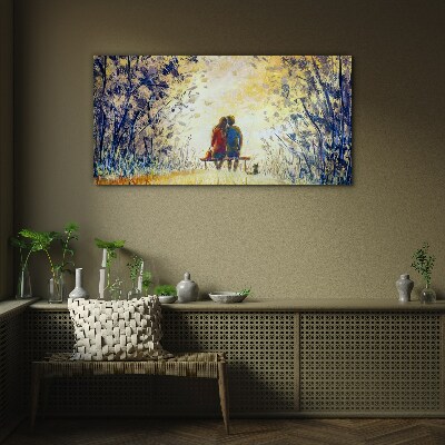 Tableau photo sur verre L'amour dans le vent