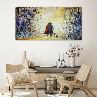 Tableau photo sur verre L'amour dans le vent