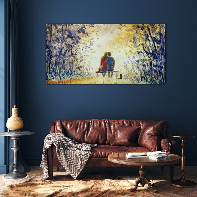 Tableau photo sur verre L'amour dans le vent