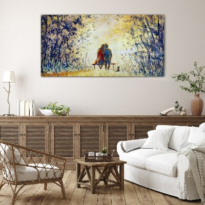 Tableau photo sur verre L'amour dans le vent