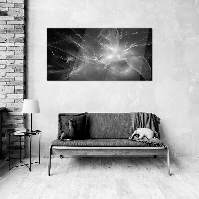 Tableau en verre Abstractions futuristes en monochrome