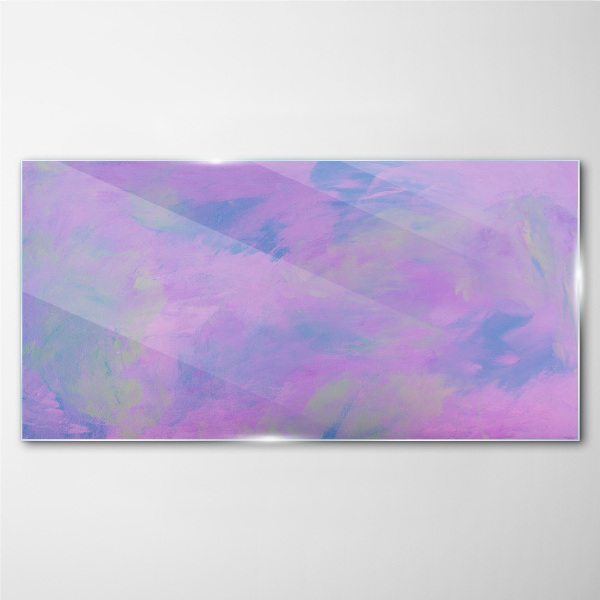 Tableau sur verre Nuances délicates de violet et de bleu