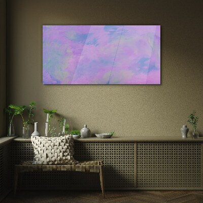 Tableau sur verre Nuances délicates de violet et de bleu