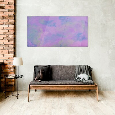 Tableau sur verre Nuances délicates de violet et de bleu
