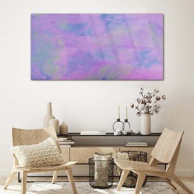 Tableau sur verre Nuances délicates de violet et de bleu