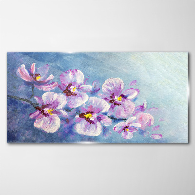 Tableau verre imprimé Orchidées aux tons pastel