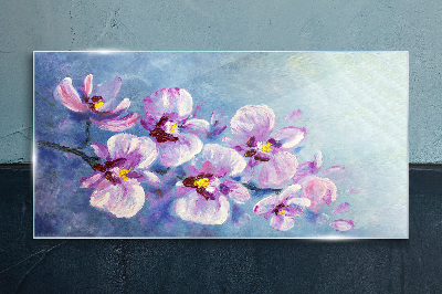 Tableau verre imprimé Orchidées aux tons pastel