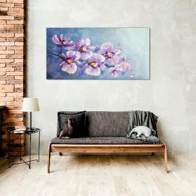 Tableau verre imprimé Orchidées aux tons pastel