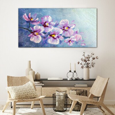 Tableau verre imprimé Orchidées aux tons pastel