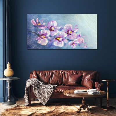 Tableau verre imprimé Orchidées aux tons pastel