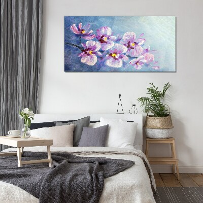 Tableau verre imprimé Orchidées aux tons pastel