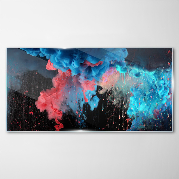 Tableau en verre Une explosion cosmique de couleurs