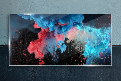 Tableau en verre Une explosion cosmique de couleurs