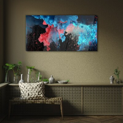 Tableau en verre Une explosion cosmique de couleurs