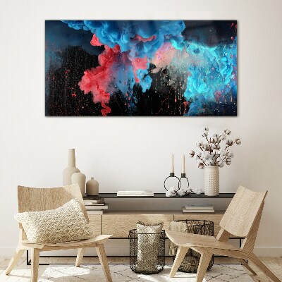 Tableau en verre Une explosion cosmique de couleurs