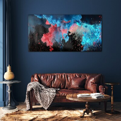 Tableau en verre Une explosion cosmique de couleurs