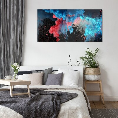 Tableau en verre Une explosion cosmique de couleurs