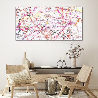 Tableau sur verre Taches colorées sur fond blanc