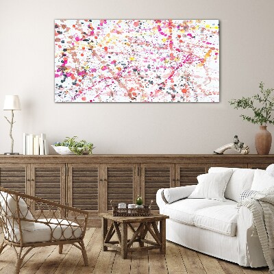 Tableau sur verre Taches colorées sur fond blanc
