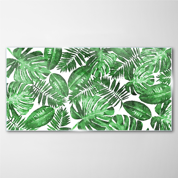 Tableau sur verre Jungle verte