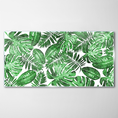 Tableau sur verre Jungle verte