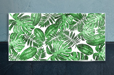 Tableau sur verre Jungle verte