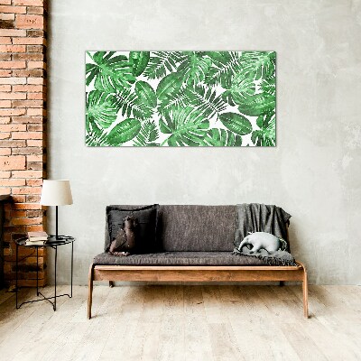 Tableau sur verre Jungle verte