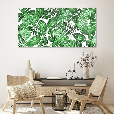Tableau sur verre Jungle verte