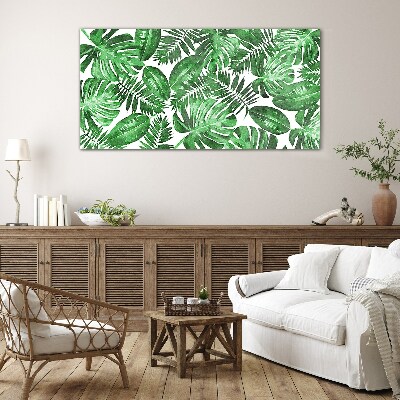 Tableau sur verre Jungle verte