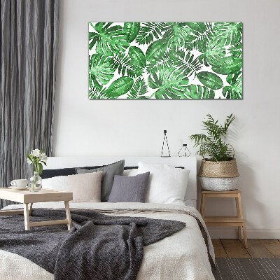 Tableau sur verre Jungle verte