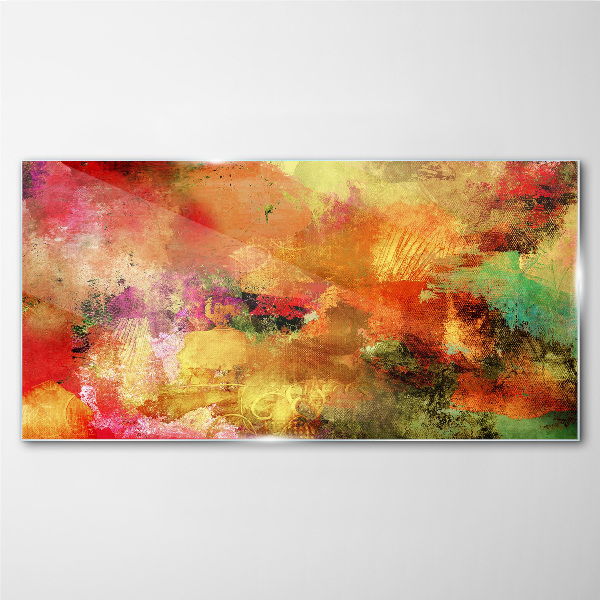 Tableau photo sur verre Chaos abstrait coloré