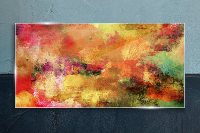 Tableau photo sur verre Chaos abstrait coloré